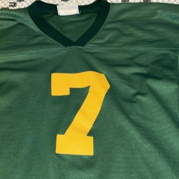 Teamwork Green & Yellow Number 7 Athletic Jersey L Quality Athletic Uniforms - Picture 2 of 11